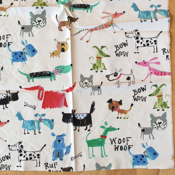 Painted Dog Print Duck Cloth Fabric - Picture 8 of 12